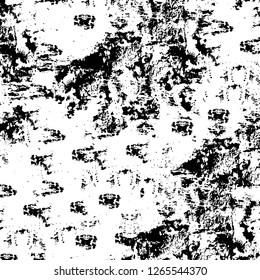 Vector grunge overlay texture. Black and white background. Abstract monochrome image includes a faded effect in dark tones