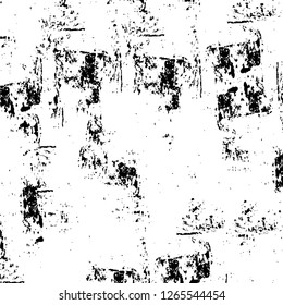 Vector grunge overlay texture. Black and white background. Abstract monochrome image includes a faded effect in dark tones