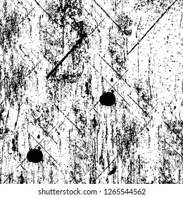 Vector grunge overlay texture. Black and white background. Abstract monochrome image includes a faded effect in dark tones