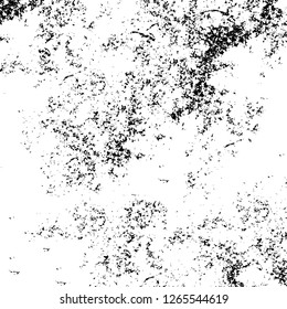 Vector grunge overlay texture. Black and white background. Abstract monochrome image includes a faded effect in dark tones