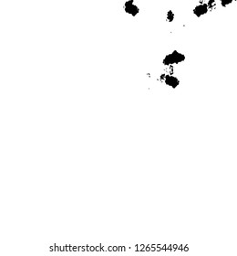 Vector grunge overlay texture. Black and white background. Abstract monochrome image includes a faded effect in dark tones