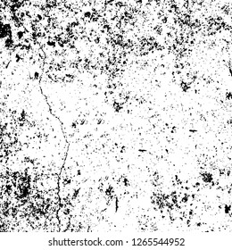 Vector grunge overlay texture. Black and white background. Abstract monochrome image includes a faded effect in dark tones