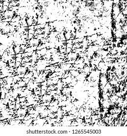 Vector grunge overlay texture. Black and white background. Abstract monochrome image includes a faded effect in dark tones
