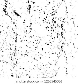 Vector grunge overlay texture. Black and white background. Abstract monochrome image includes a faded effect in dark tones