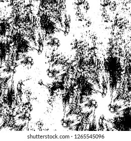 Vector grunge overlay texture. Black and white background. Abstract monochrome image includes a faded effect in dark tones