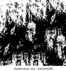 Vector grunge overlay texture. Black and white background. Abstract monochrome image includes a faded effect in dark tones