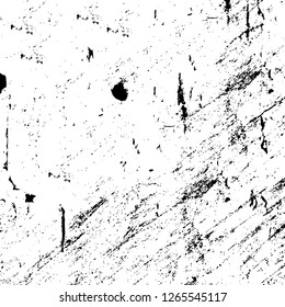 Vector grunge overlay texture. Black and white background. Abstract monochrome image includes a faded effect in dark tones