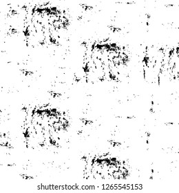 Vector grunge overlay texture. Black and white background. Abstract monochrome image includes a faded effect in dark tones