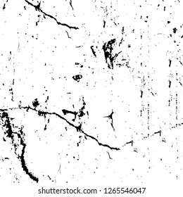 Vector grunge overlay texture. Black and white background. Abstract monochrome image includes a faded effect in dark tones