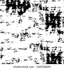Vector grunge overlay texture. Black and white background. Abstract monochrome image includes a faded effect in dark tones