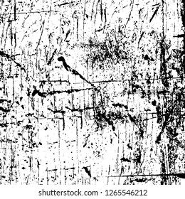 Vector grunge overlay texture. Black and white background. Abstract monochrome image includes a faded effect in dark tones