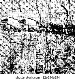 Vector grunge overlay texture. Black and white background. Abstract monochrome image includes a faded effect in dark tones