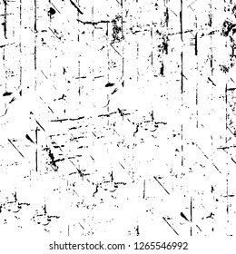 Vector grunge overlay texture. Black and white background. Abstract monochrome image includes a faded effect in dark tones