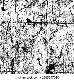 Vector grunge overlay texture. Black and white background. Abstract monochrome image includes a faded effect in dark tones