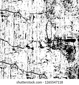 Vector grunge overlay texture. Black and white background. Abstract monochrome image includes a faded effect in dark tones