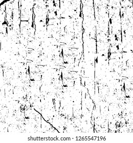 Vector grunge overlay texture. Black and white background. Abstract monochrome image includes a faded effect in dark tones