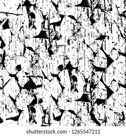Vector grunge overlay texture. Black and white background. Abstract monochrome image includes a faded effect in dark tones