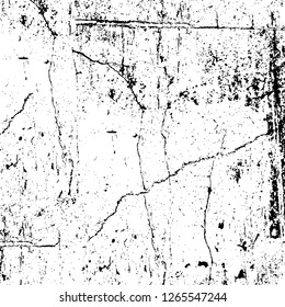 Vector grunge overlay texture. Black and white background. Abstract monochrome image includes a faded effect in dark tones