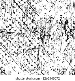 Vector grunge overlay texture. Black and white background. Abstract monochrome image includes a faded effect in dark tones