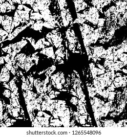 Vector grunge overlay texture. Black and white background. Abstract monochrome image includes a faded effect in dark tones