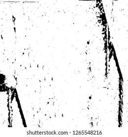 Vector grunge overlay texture. Black and white background. Abstract monochrome image includes a faded effect in dark tones