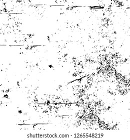 Vector grunge overlay texture. Black and white background. Abstract monochrome image includes a faded effect in dark tones