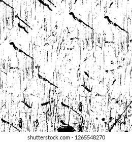 Vector grunge overlay texture. Black and white background. Abstract monochrome image includes a faded effect in dark tones