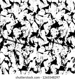 Vector grunge overlay texture. Black and white background. Abstract monochrome image includes a faded effect in dark tones