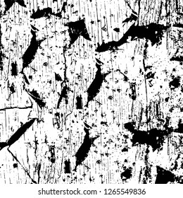 Vector grunge overlay texture. Black and white background. Abstract monochrome image includes a faded effect in dark tones