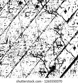 Vector grunge overlay texture. Black and white background. Abstract monochrome image includes a faded effect in dark tones