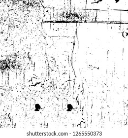 Vector grunge overlay texture. Black and white background. Abstract monochrome image includes a faded effect in dark tones