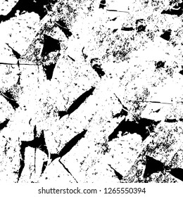 Vector grunge overlay texture. Black and white background. Abstract monochrome image includes a faded effect in dark tones