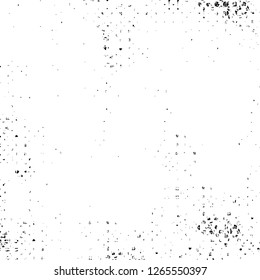 Vector grunge overlay texture. Black and white background. Abstract monochrome image includes a faded effect in dark tones
