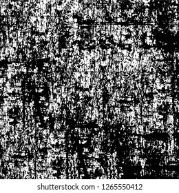 Vector grunge overlay texture. Black and white background. Abstract monochrome image includes a faded effect in dark tones