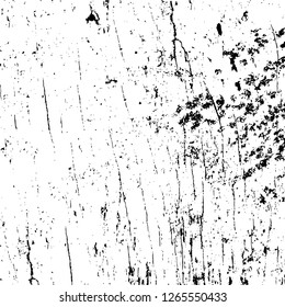 Vector grunge overlay texture. Black and white background. Abstract monochrome image includes a faded effect in dark tones
