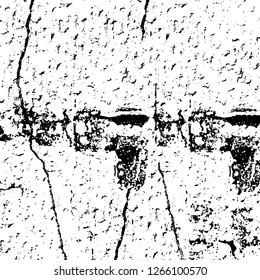 Vector grunge overlay texture. Black and white background. Abstract monochrome image includes a faded effect in dark tones