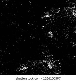 Vector grunge overlay texture. Black and white background. Abstract monochrome image includes a faded effect in dark tones