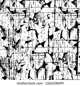 Vector grunge overlay texture. Black and white background. Abstract monochrome image includes a faded effect in dark tones