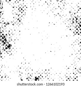 Vector grunge overlay texture. Black and white background. Abstract monochrome image includes a faded effect in dark tones