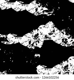Vector grunge overlay texture. Black and white background. Abstract monochrome image includes a faded effect in dark tones