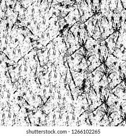 Vector grunge overlay texture. Black and white background. Abstract monochrome image includes a faded effect in dark tones