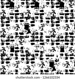Vector grunge overlay texture. Black and white background. Abstract monochrome image includes a faded effect in dark tones