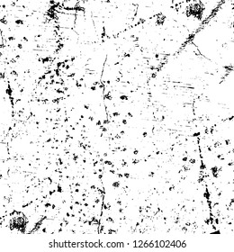 Vector grunge overlay texture. Black and white background. Abstract monochrome image includes a faded effect in dark tones