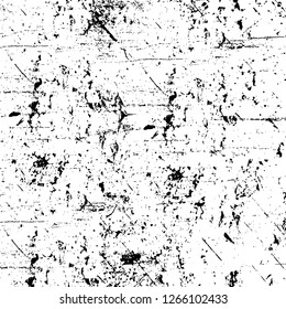 Vector grunge overlay texture. Black and white background. Abstract monochrome image includes a faded effect in dark tones
