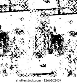 Vector grunge overlay texture. Black and white background. Abstract monochrome image includes a faded effect in dark tones