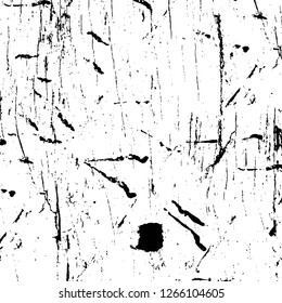 Vector grunge overlay texture. Black and white background. Abstract monochrome image includes a faded effect in dark tones
