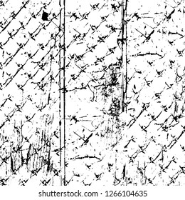Vector grunge overlay texture. Black and white background. Abstract monochrome image includes a faded effect in dark tones