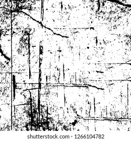 Vector grunge overlay texture. Black and white background. Abstract monochrome image includes a faded effect in dark tones