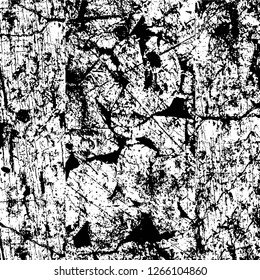 Vector grunge overlay texture. Black and white background. Abstract monochrome image includes a faded effect in dark tones