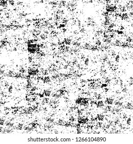 Vector grunge overlay texture. Black and white background. Abstract monochrome image includes a faded effect in dark tones